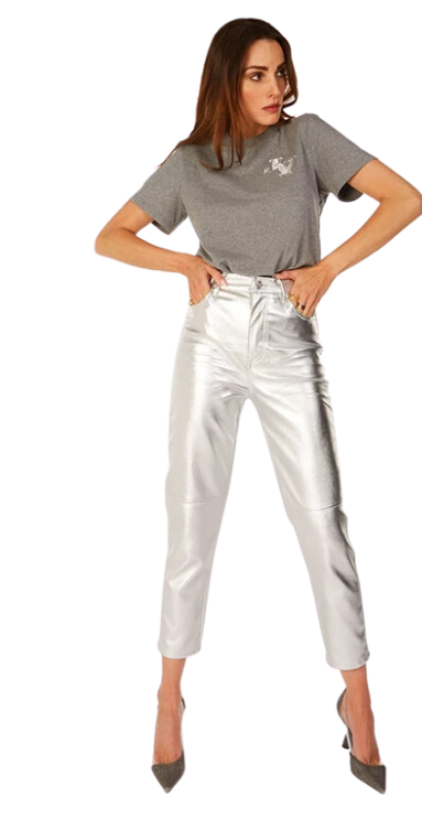 zilveren broek